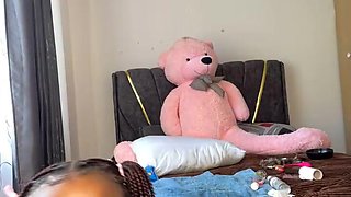 Amateur black couple has some fun in their room