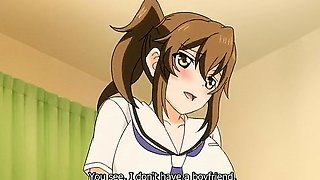 Horny romance anime video with uncensored big tits, group