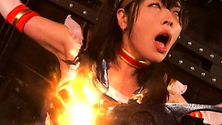 Japanese babe in schoolgirl uniform masturbates