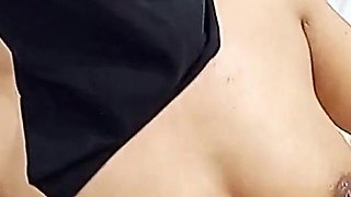 Hijab Wearing Hot Girlfriend Naked Dance While Showing Long Nippled Boobs and Fingering