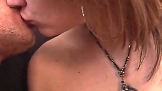 Fishnet Babe Fingered and Pounded on Couch