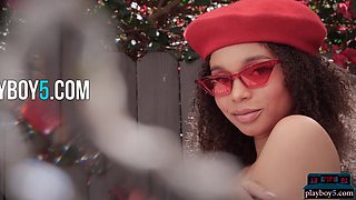 Raunchy black teenager model Lily Lilac softcore
