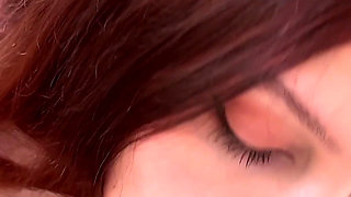 POV Blowjob & Facial in Front of Mirror in Tan Pantyhose