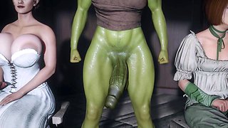 Futa on Futa 3D Animated MILF Futanari Anal Sex and Cumshot