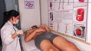 Hot Brazilian Nurse Gives Handjob to Patient's Huge Erection in Hospital