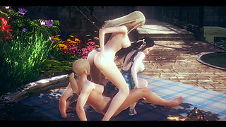 Hentai Uncensored - Futanari Sex with Two Japanese Girls - Japanese Asian Manga Anime Film Game Porn