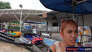 Theme park fun with steamy Thai girlfriend