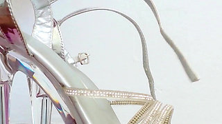 Nylon and Clear Heels