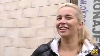Hunt4k. hunter catches the right moment to seduce teenie blond