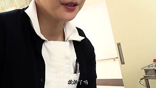 Japanese fantasy babe in uniform sucking