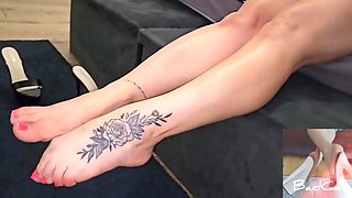 Horny and Lustful Mistress Wants You to Cover Her Feet with Your Thick Sperm