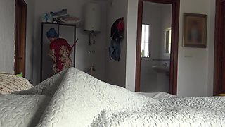 This Turkish Granny Is Shocked!!! I Take Out My Big Black Cock in Front of Her.