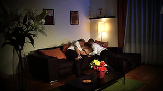 2 Cocks Hard to Make This Horny MILF Cum in a Nice DP