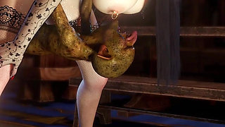 3D Huge Boobs Slut MILF Got Fucked by Monsters