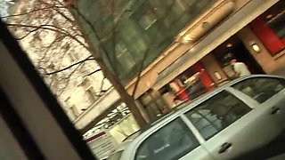 Hot Threesome Sex in Car with Rihanna Samuel & Kristine Crystalis - Big Tits, Blowjob, Cumshot
