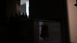 Curvy stepmom caught naked on hidden bathroom spy camera