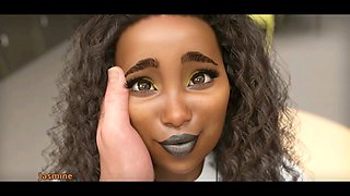 Blessed woman in a wild 3D anime scene with MissKitty2K