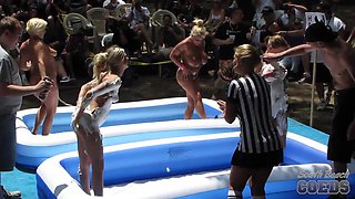 2009 Show Hot And Wild Chick Oil Wrestling - SouthBeachCoeds