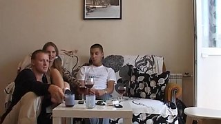 Ester in hot homemade video shows a hot porn orgy