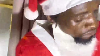 She Ride Santa Claus Cowgirl and He Gave Her a Good Fuck Doggy as Christmas Gift