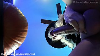 Rayray sugarbutt dressed as witch cum on pumpkin