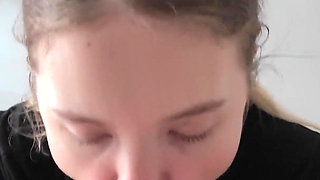 Horny After Party, She's Covered in Cum After Deepthroat Blowjob