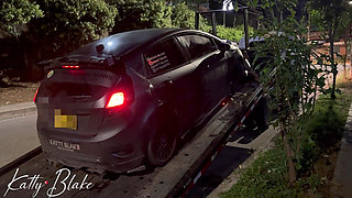 Cop Puts Our Car on the Tow Truck and We End up Fucking Inside the Car