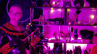 Red Rubber Fetish Femdom Latex Mistress Fetish BDSM Strap Heels Dominatrix