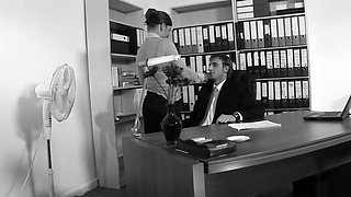 Excited Boss Tells His Obedient Secretary To Satisfy Him