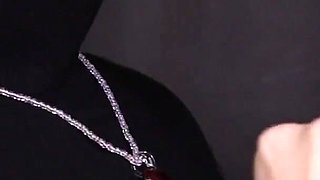 Cum on a Heart Shaped Necklace