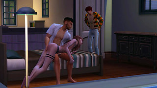 My friend fucked my girlfriend and they went to sleep cuckold sims 4 l 3d l cartoon l wife