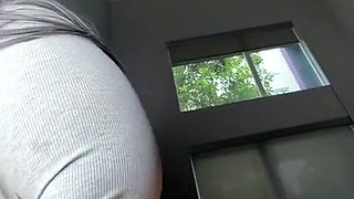 Monster Tits BBW Ebony Suzie Marie Bounces on Big White Dick - Suzy marie POV Homemade Interracial