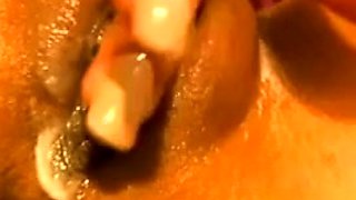 Amazing Babe fucks her juicy pussy with dildo