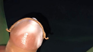 Another cumshot inside gray high spandex tights