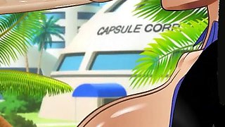 Chi-chi Gets Her Throat Fucked Outside Capsule Corp
