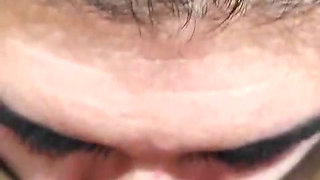 Above him