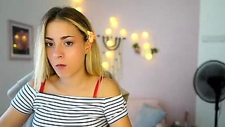 Blonde teen Sierras first erotic masturbation video