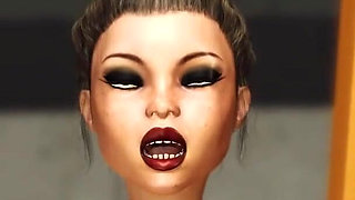 Cyber hunter fucks hard a sexy brunette in the sci-fi prison