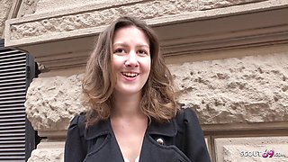 GERMAN SCOUT - School Teenager Alessandra chat to Bang at Public Agent Audition