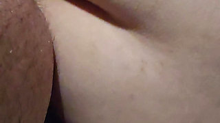 Step son slip his dick into step mom pussy from behind