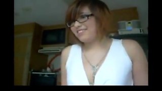 Chubby Girl With Glasses Handjob And Blowjob