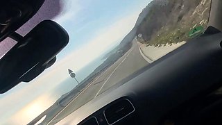 Unexpected outdoor sex on the beach with a big-assed amateur