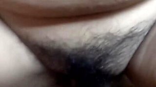 Busty Asian GF gets hairy pussy fucked in bathroom