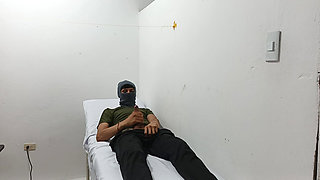 Perverted Doctor Masturbates Cock in the Office