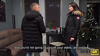 Babe should have sex with stranger because of all debts
