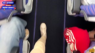 Risky Public Jerking Off On A Plane Full Of People - Public Dick Flashing - Katty West