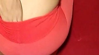 My wife in legging playing with me