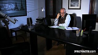 Bruno Sx, Tina Hot And Thomas Stone In Sexy Secretary Goes Down On The Boss And Decides To Fuck Him Too