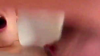 Blonde teen Elle Lawear sucks and fucks cock and gets her own creampie