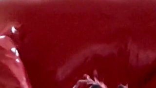MILF in Latex Catsuit Gives Blowjob and Swallows Cum